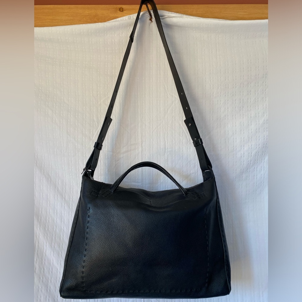 Black Leather Crossbody Bag - Picture 4 of 16